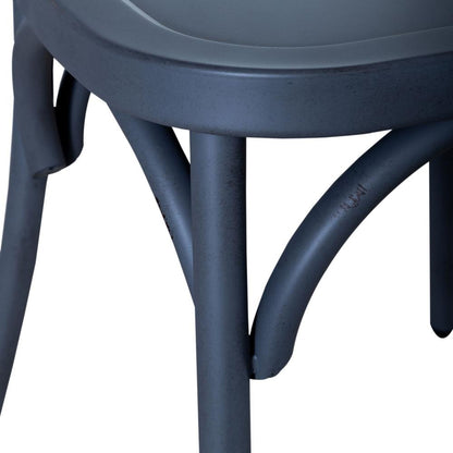 Vintage Series X Back Side Chair- Navy in Distressed Metal