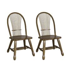 Treasures Sheaf Back Side Chair - Oak-Set of 2 in Rustic Oak