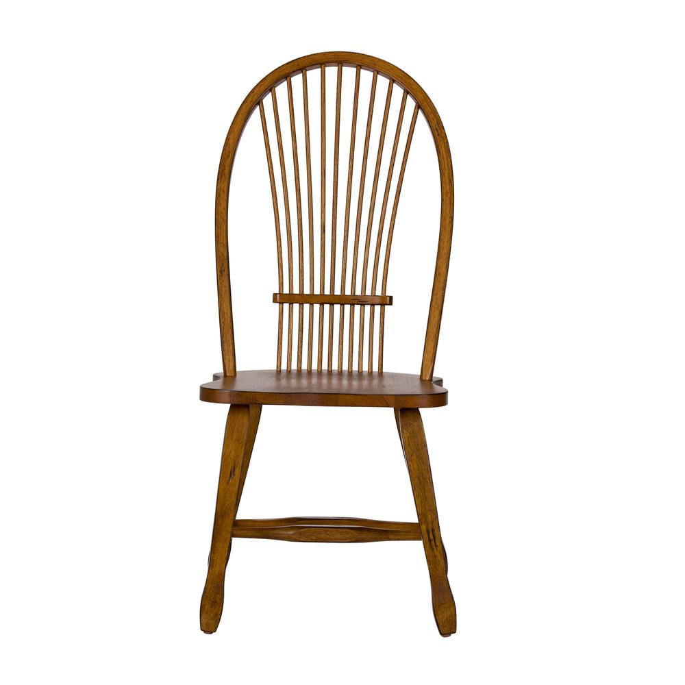 Treasures Sheaf Back Side Chair - Oak in Rustic Oak