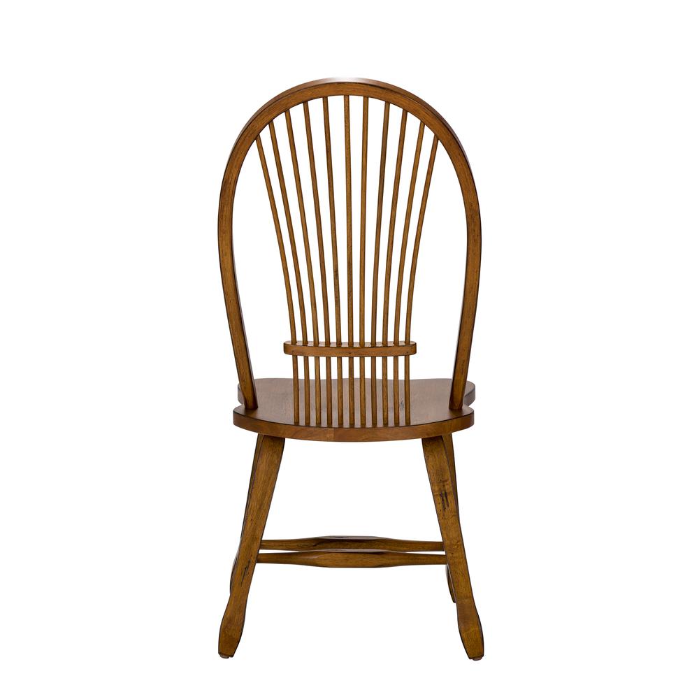 Treasures Sheaf Back Side Chair - Oak-Set of 2 in Rustic Oak