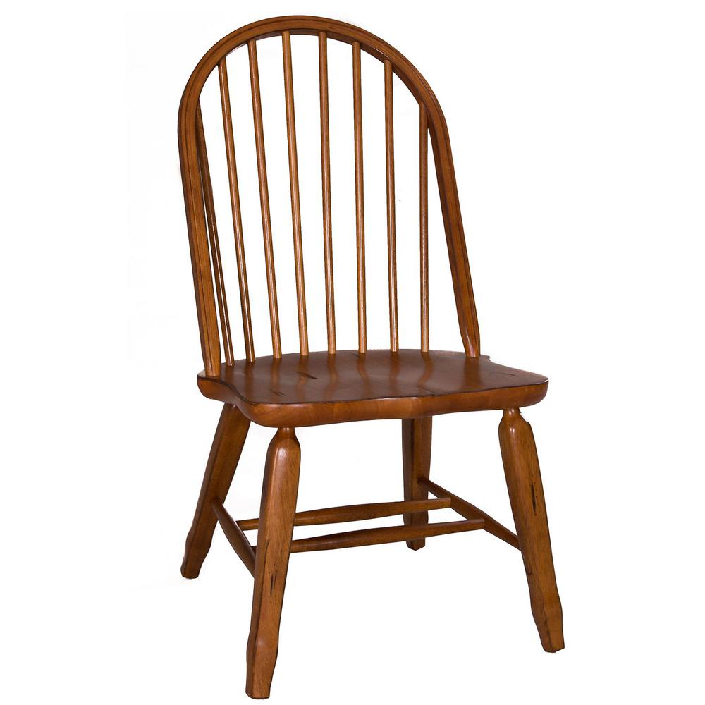 Treasures Bow Back Side Chair - Oak in Rustic Oak