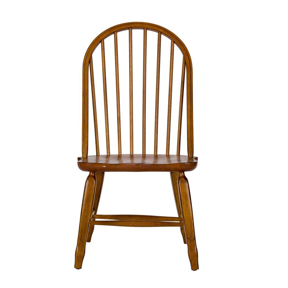 Treasures Bow Back Side Chair - Oak in Rustic Oak