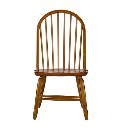 Treasures Bow Back Side Chair - Oak in Rustic Oak