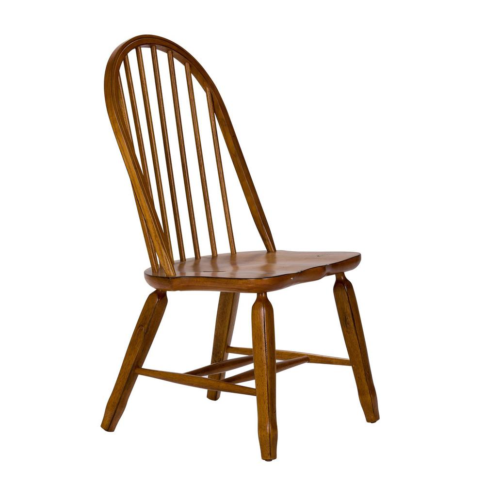 Treasures Bow Back Side Chair - Oak in Rustic Oak