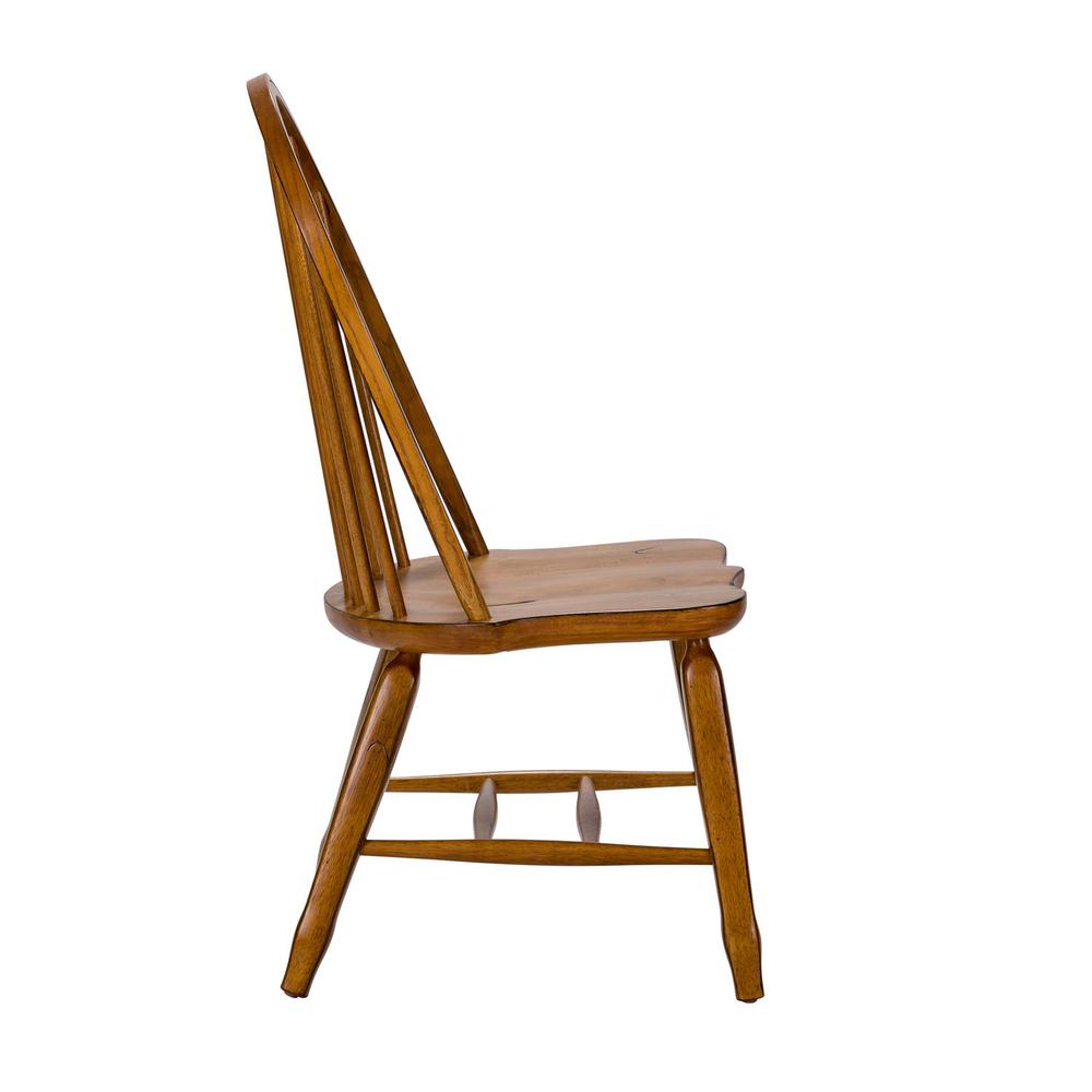 Treasures Bow Back Side Chair - Oak in Rustic Oak