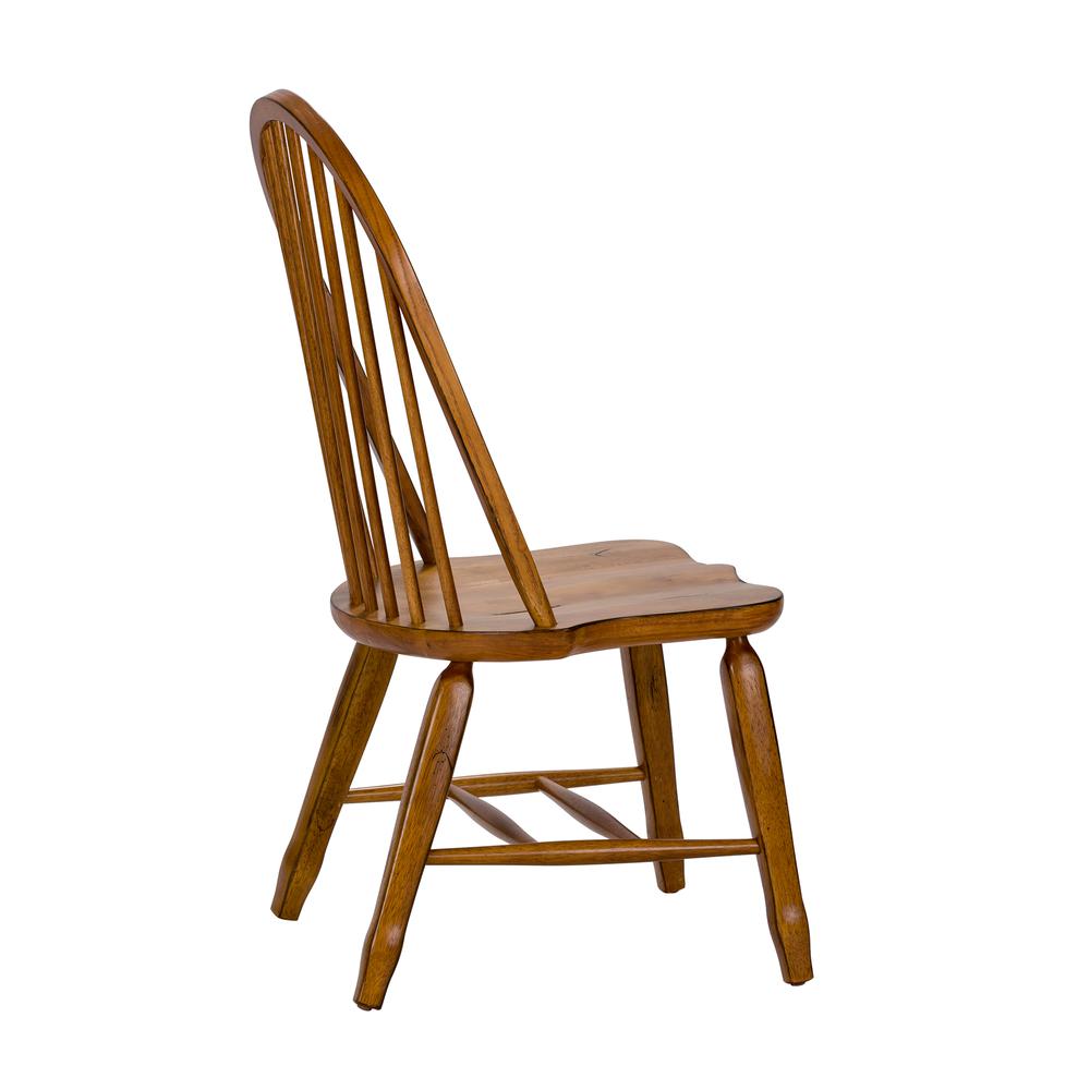 Treasures Bow Back Side Chair - Oak-Set of 2 in Rustic Oak