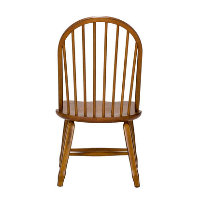 Treasures Bow Back Side Chair - Oak-Set of 2 in Rustic Oak