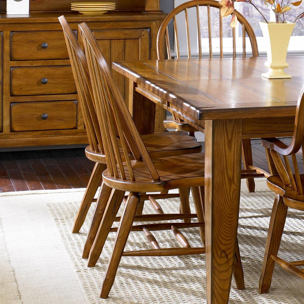 Treasures Bow Back Side Chair - Oak in Rustic Oak