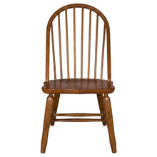 Rubberwood Solid Wood Bow-Back Traditional Dining Chair, 300 lb Capacity, Brown
