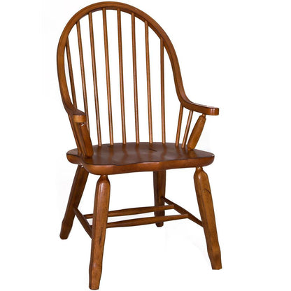 Treasures Bow Back Arm Chair - Oak in Rustic Oak