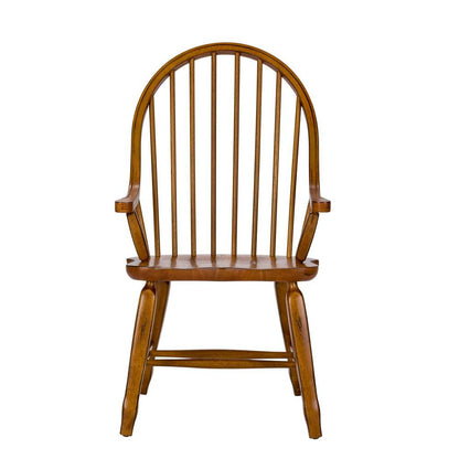 Treasures Bow Back Arm Chair - Oak in Rustic Oak