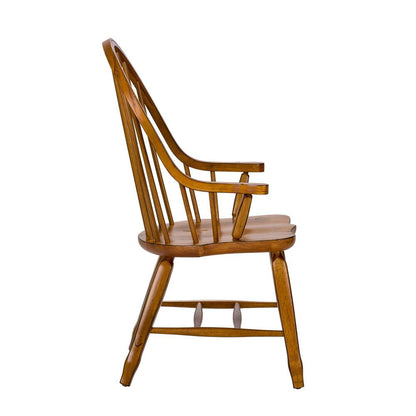 Treasures Bow Back Arm Chair - Oak in Rustic Oak
