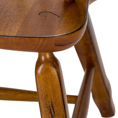 Treasures Bow Back Arm Chair - Oak in Rustic Oak