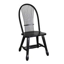 Treasures Sheaf Back Side Chair - Black-Set of 2 in Rustic Oak