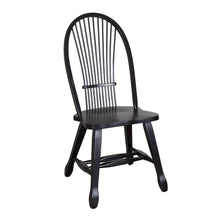 Treasures Sheaf Back Side Chair - Black in Rustic Oak