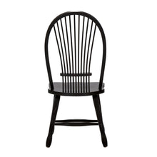 Treasures Sheaf Back Side Chair - Black-Set of 2 in Rustic Oak