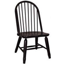 Treasures Bow Back Side Chair - Black in Rustic Oak