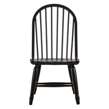 Treasures Bow Back Side Chair - Black in Rustic Oak