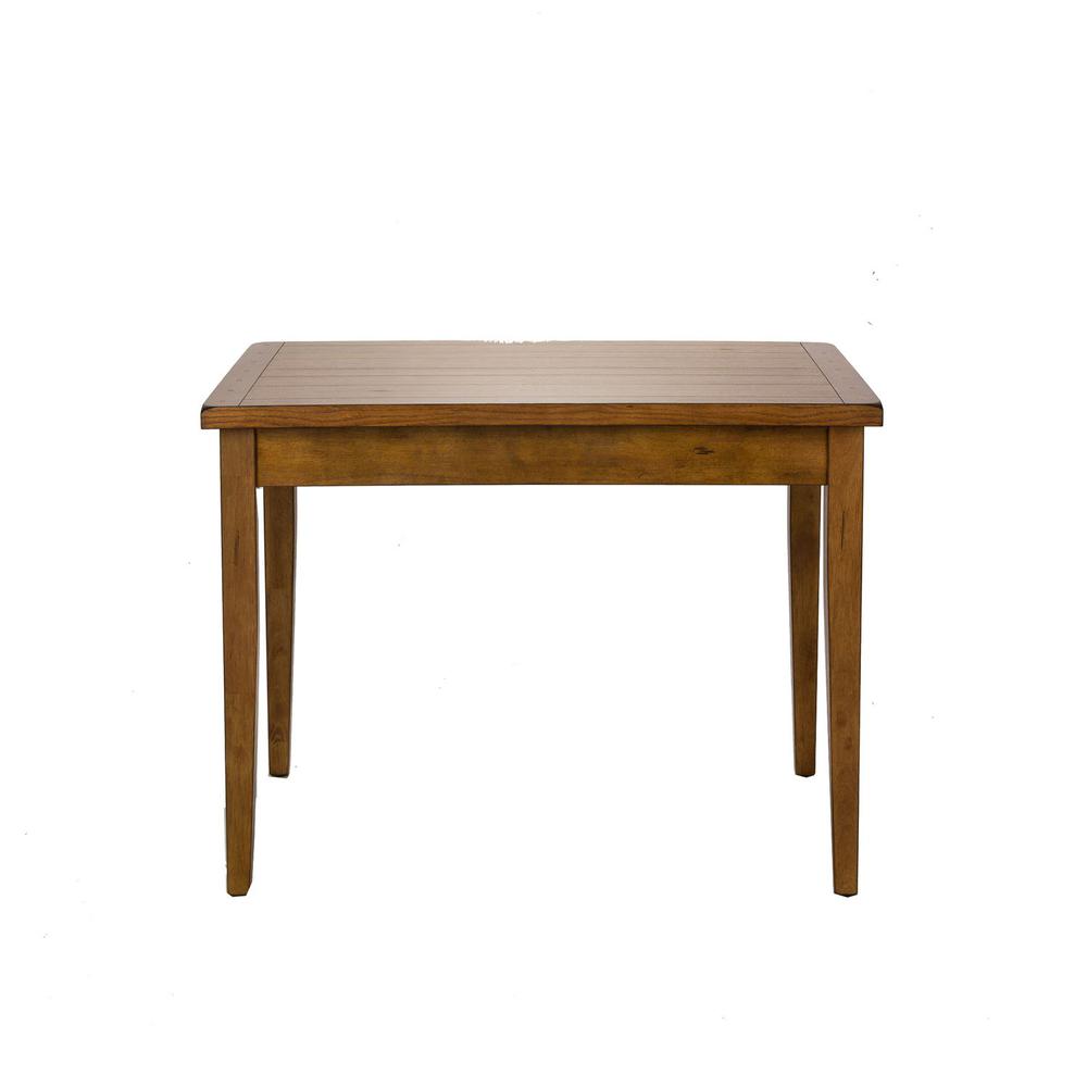 Treasures Rectangular Leg Table - Oak in Rustic Oak