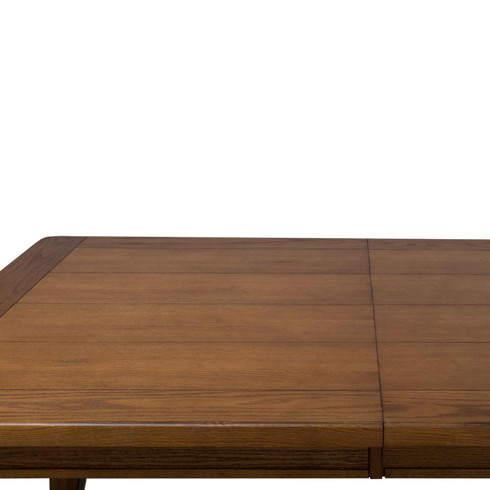 Treasures Rectangular Leg Table - Oak in Rustic Oak
