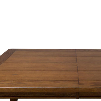 Treasures Rectangular Leg Table - Oak in Rustic Oak