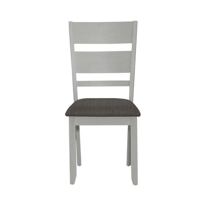 Slat Back Uph Side Chair (RTA) - Set of 2 Transitional White