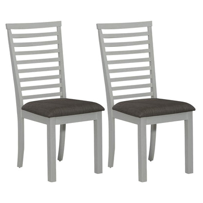 Uph Ladder Back Side Chair (RTA) - Set of 2 Transitional White