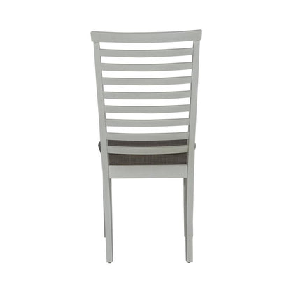 Uph Ladder Back Side Chair (RTA) - Set of 2 Transitional White