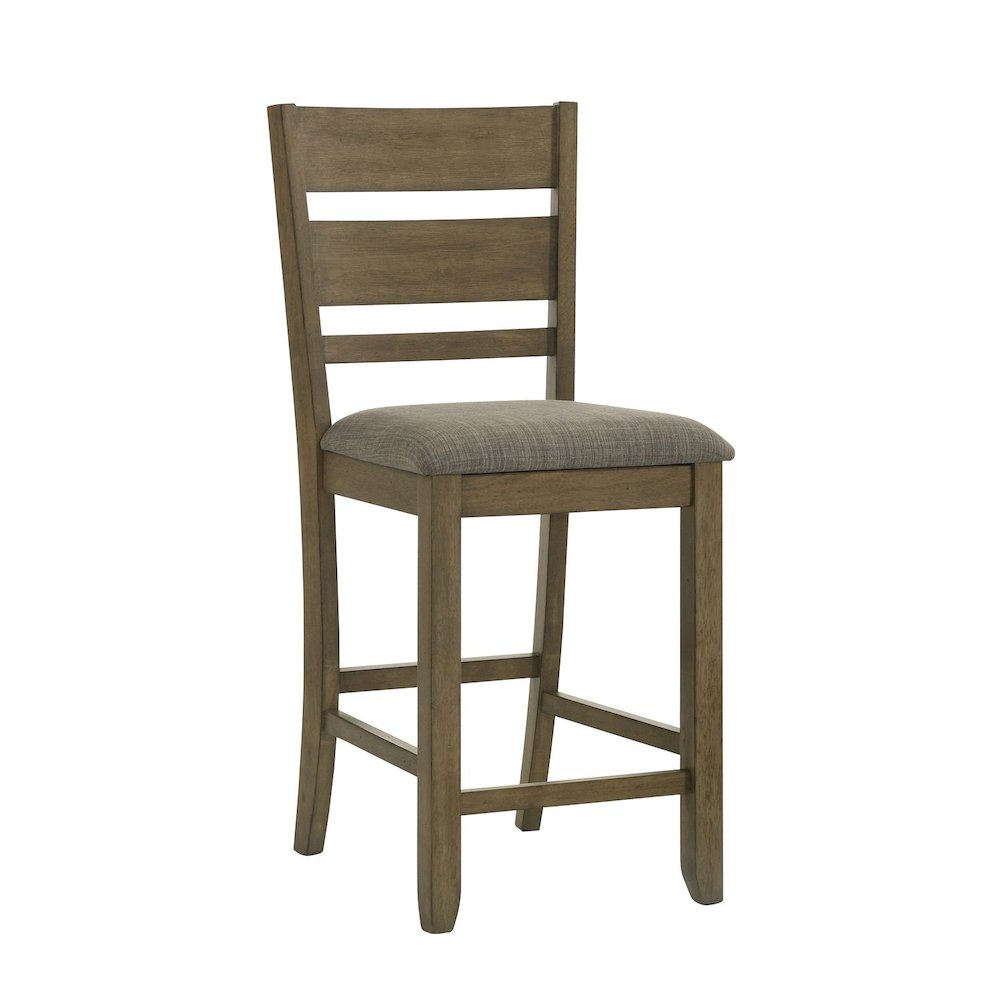 Slat Back Upholstered Dining Chair - Counter Height - Set of 2 - Sandstone