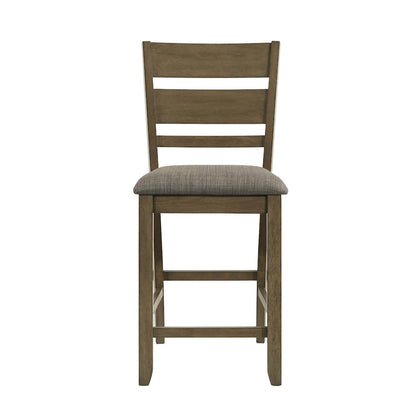 Slat Back Upholstered Dining Chair - Counter Height - Set of 2 - Sandstone