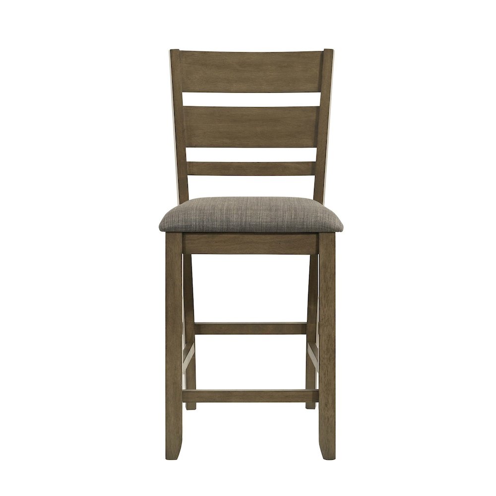 Slat Back Upholstered Dining Chair - Counter Height - Set of 2 - Sandstone