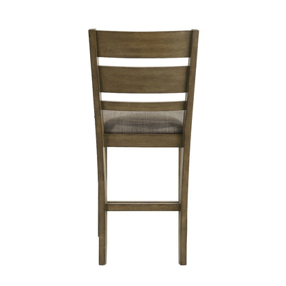 Slat Back Upholstered Dining Chair - Counter Height - Set of 2 - Sandstone
