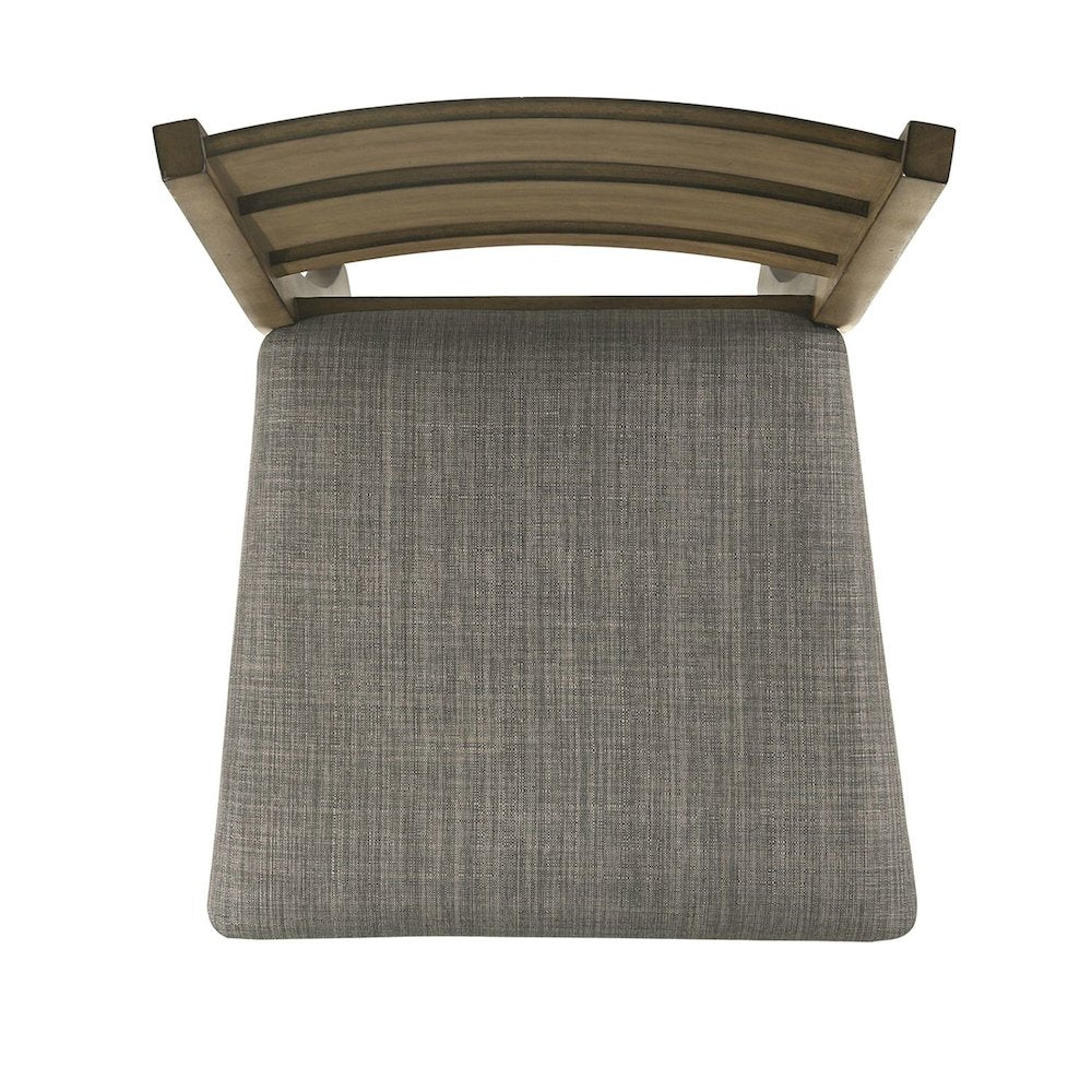 Slat Back Upholstered Dining Chair - Counter Height - Set of 2 - Sandstone