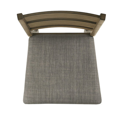 Slat Back Upholstered Dining Chair - Counter Height - Set of 2 - Sandstone