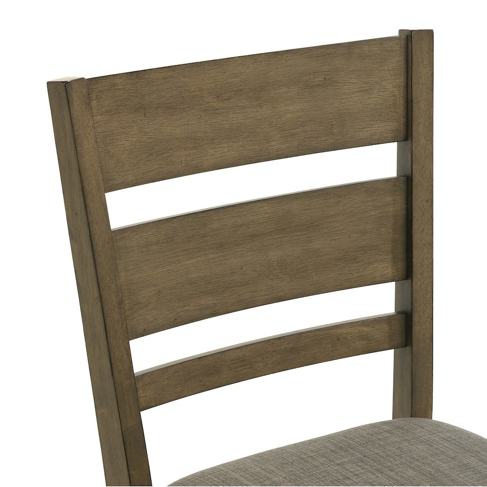 Slat Back Upholstered Dining Chair - Counter Height - Set of 2 - Sandstone