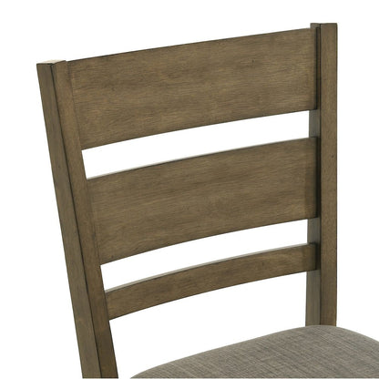 Slat Back Upholstered Dining Chair - Counter Height - Set of 2 - Sandstone