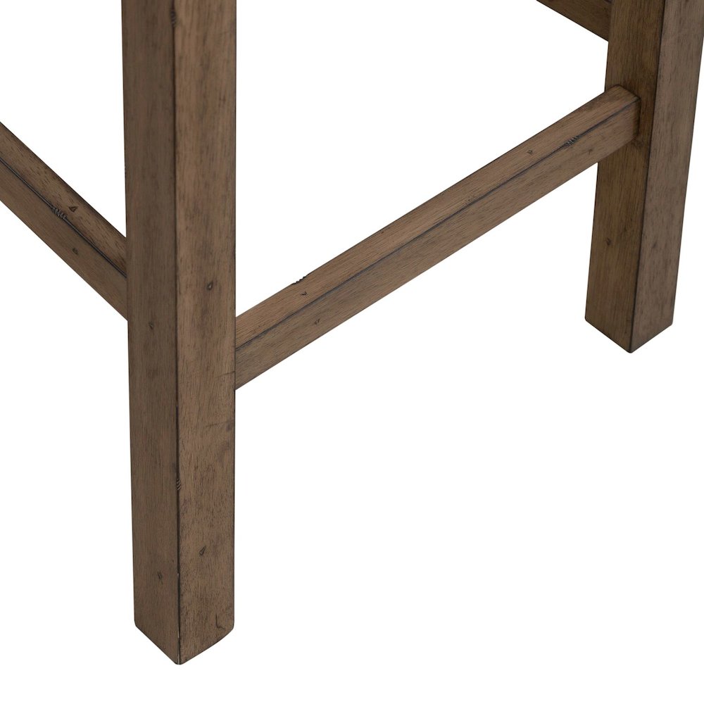 Upholstered Ladder Back Dining Chair - Counter Height - Set of 2 - Sandstone