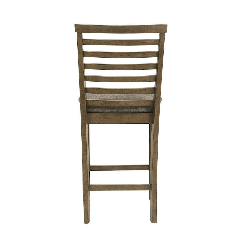 Upholstered Ladder Back Dining Chair - Counter Height - Set of 2 - Sandstone