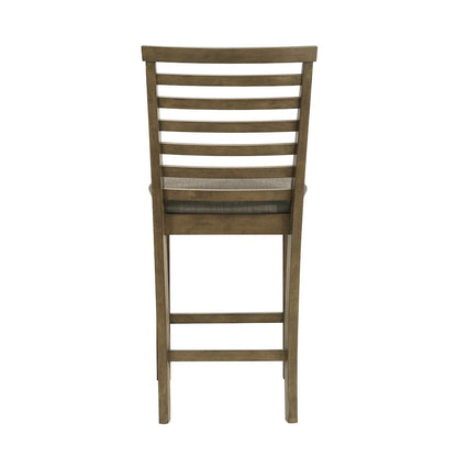 Upholstered Ladder Back Dining Chair - Counter Height - Set of 2 - Sandstone