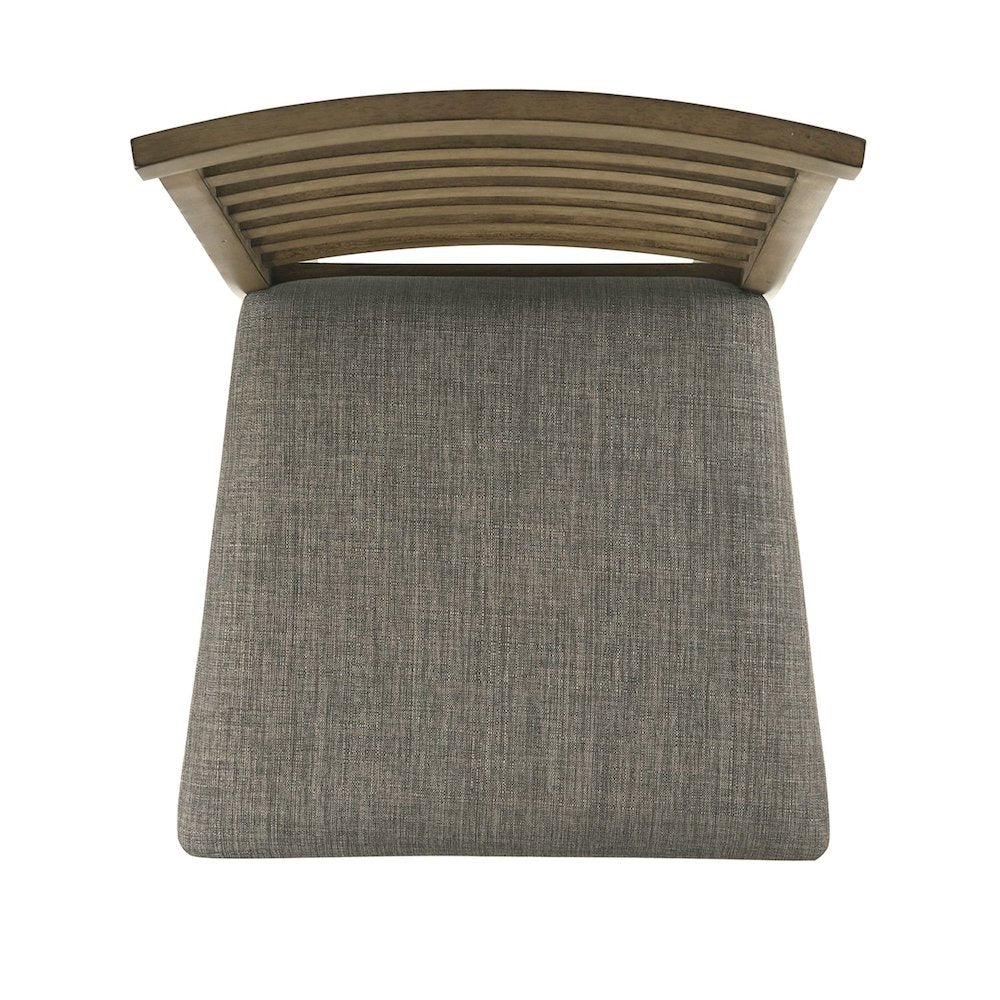 Upholstered Ladder Back Dining Chair - Counter Height - Set of 2 - Sandstone