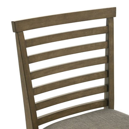 Upholstered Ladder Back Dining Chair - Counter Height - Set of 2 - Sandstone
