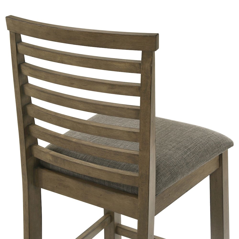 Upholstered Ladder Back Dining Chair - Counter Height - Set of 2 - Sandstone