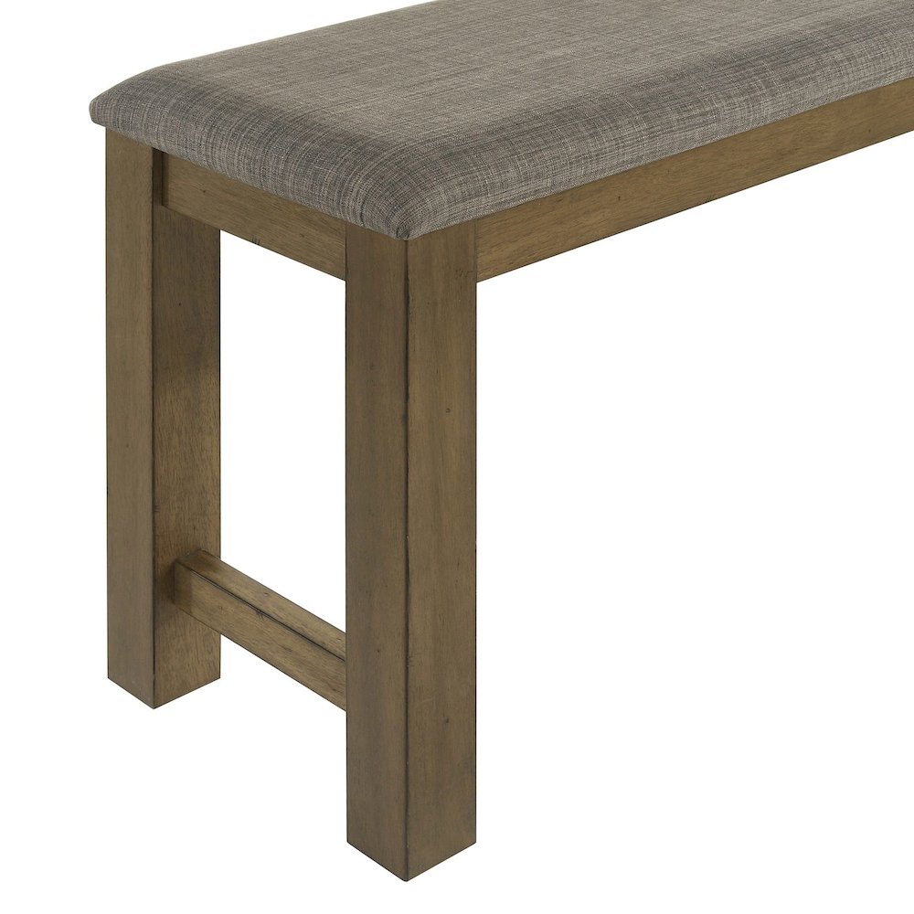 Brook Bay Upholstered Counter Height Bench for Dining Room - Sandstone Brown