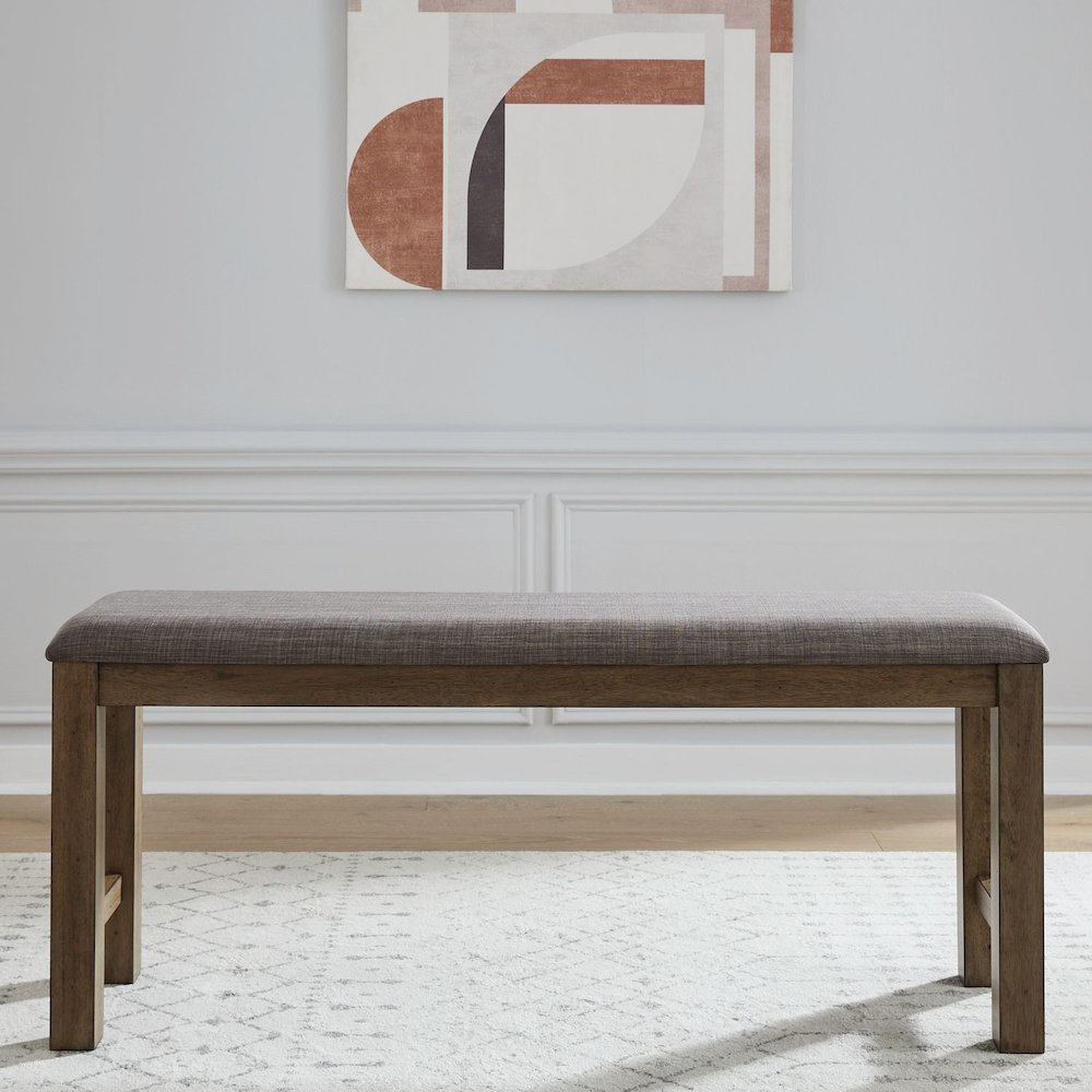 Brook Bay Upholstered Counter Height Bench for Dining Room - Sandstone Brown