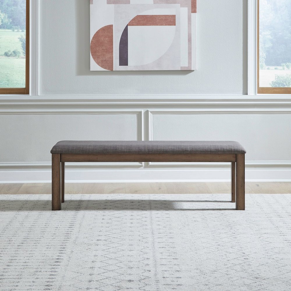 Upholstered Dining Bench for Dining Room W60" x D15" x H20" - Sandstone Brown
