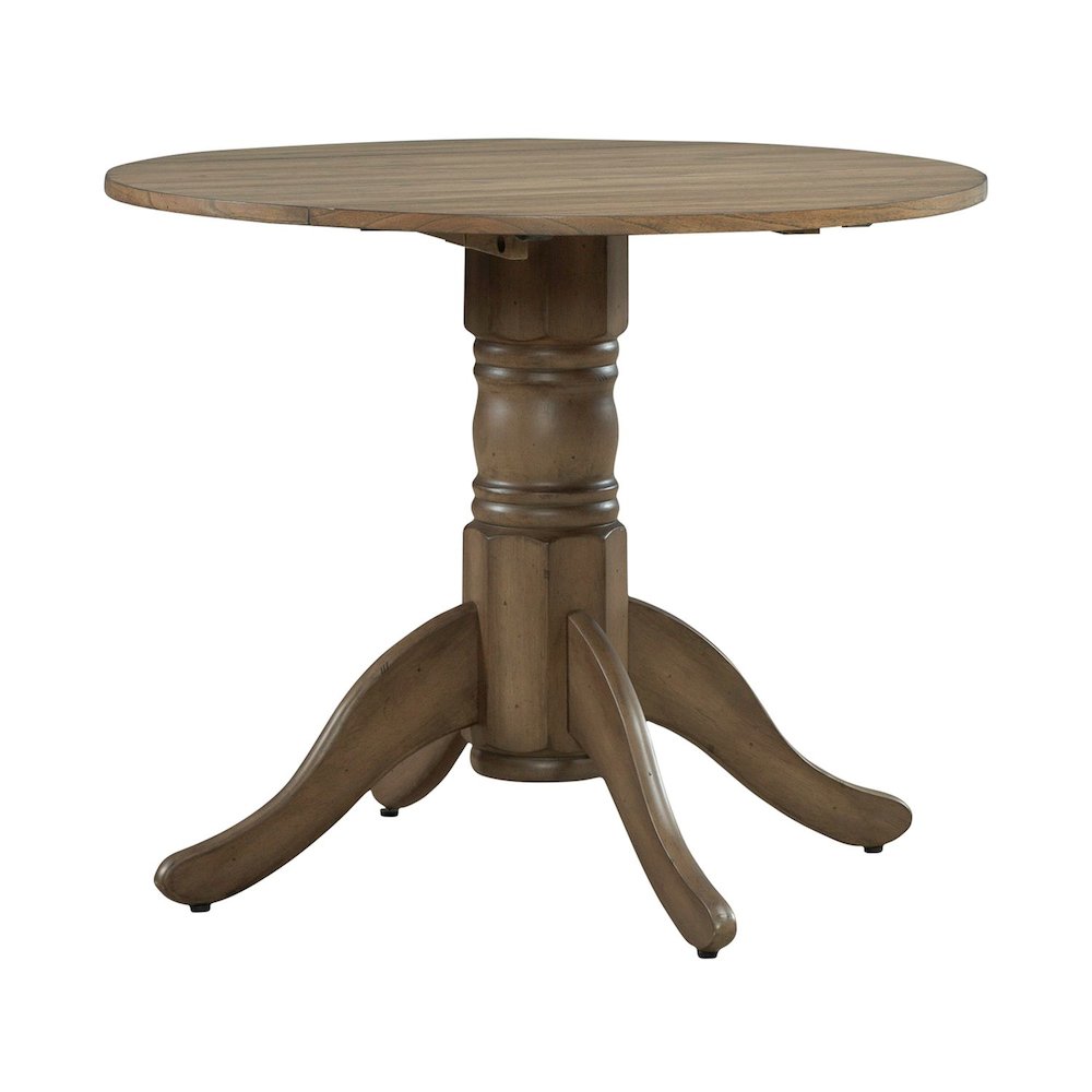 Brook Bay Round Drop Leaf Table Pedestal with Two 8" Drop Down Leaves