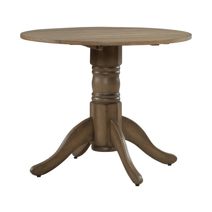 Brook Bay Round Drop Leaf Table Pedestal with Two 8" Drop Down Leaves