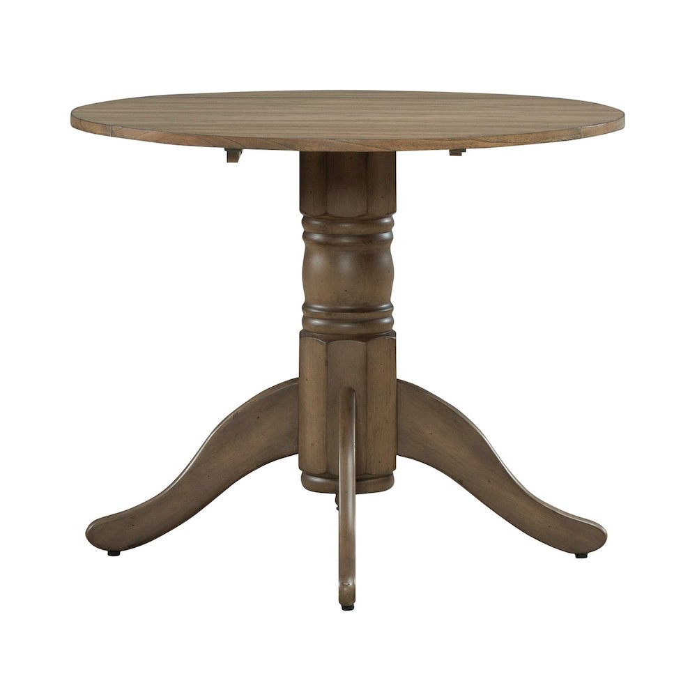 Brook Bay Round Drop Leaf Table Pedestal with Two 8" Drop Down Leaves