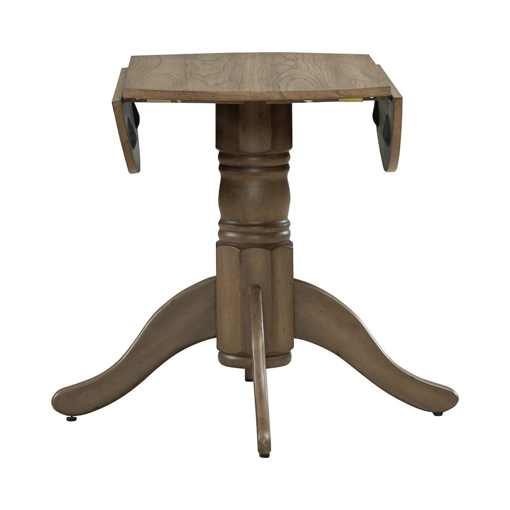 Brook Bay Round Drop Leaf Table Pedestal with Two 8" Drop Down Leaves