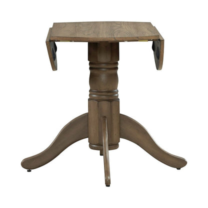 Brook Bay Round Drop Leaf Table Pedestal with Two 8" Drop Down Leaves